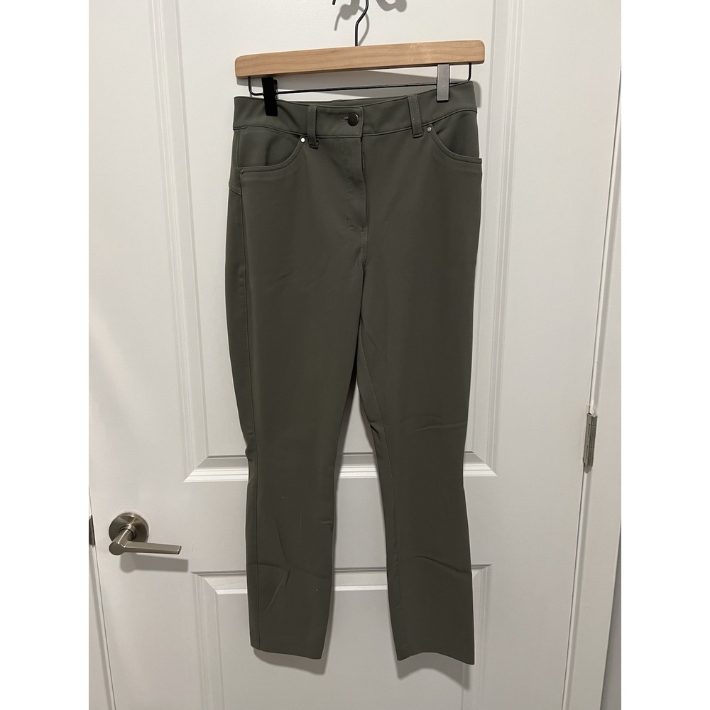 Women's Lululemon‎ City Sleek Slim-Fit 5 Pocket High-Rise Pant Grey Sage Size 28
